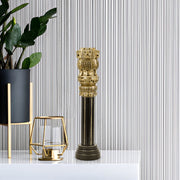 Wooden Ashok Stambh | Luv My India Patriotic 12 Inch Ashoka Pillar | Black And Golden Ashoka Stambh