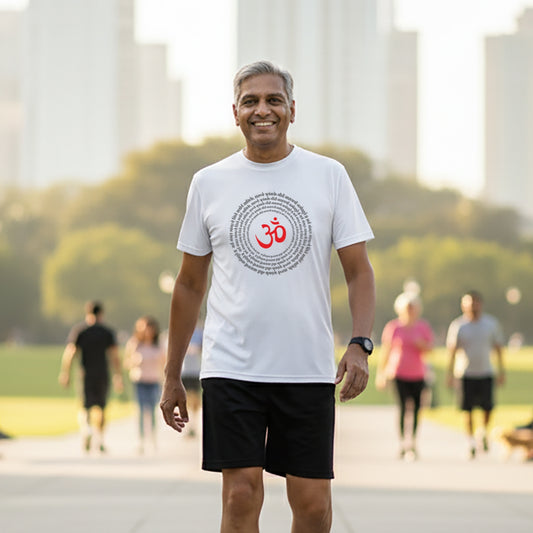 Om Design | Round Neck Unisex T-Shirt | Pure Cotton Luv My India Fashion | Om Spiritual T-Shirt