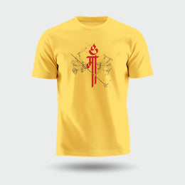 Maa Design | Round Neck Unisex T-Shirt | Pure Cotton Luv My India Fashion | Navratri Spiritual T-Shirt