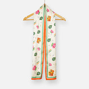 National Symbols Stole | Luv My India Satin Silk Stole | Digital Print 160x50 CM Patriotic Stole