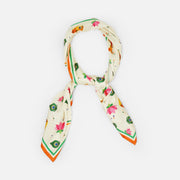 National Symbols Stole | Luv My India Satin Silk Stole | Digital Print 160x50 CM Patriotic Stole