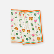 National Symbols Stole | Luv My India Satin Silk Stole | Digital Print 160x50 CM Patriotic Stole