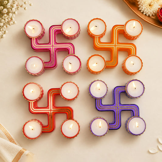 Swastik Diya Set of 4