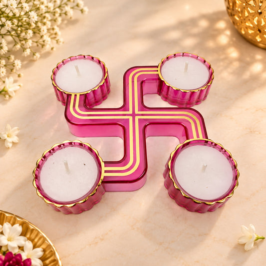 Swastik Diya Set of 4