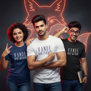 Stylised Vande Mataram | Round Neck Unisex T-Shirt | Pure Cotton Luv My India Fashion | Patriotic T-Shirt