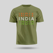 India Tiranga | Round Neck Unisex T-Shirt | Pure Cotton Luv My India Fashion | Tricolour Patriotic T-Shirt