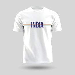 India | Round Neck Unisex T-Shirt | Pure Cotton Luv My India Fashion | Tiranga / Tricolour Patriotic T-Shirt