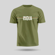 India | Round Neck Unisex T-Shirt | Pure Cotton Luv My India Fashion | Tiranga / Tricolour Patriotic T-Shirt