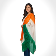 Rasal Tricolour Designer Dupatta | Luv My India Tie Dye Dupatta For Women | Patriotic Dupatta