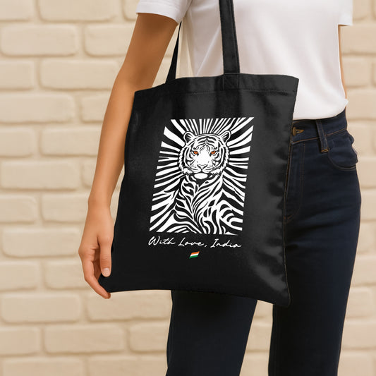 Royal Tiger Cotton Canvas Tote Bag
