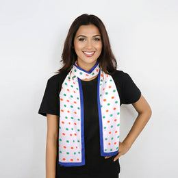 Tricolour Polka Dots | Mulmul Cotton Dupatta | Luv My India Fashion | 220x70 CM | Elegant Hand-Block Patriotic Dupatta
