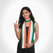 Tiranga / Tricolour Themed Stole | Luv My India Tie Dye Stole For Men And Women | Patriotic Stole