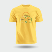 Hindustan, India, Bharat | Round Neck Unisex T-Shirt | Pure Cotton Luv My India Fashion | Patriotic T-Shirt