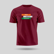 Bharat, India, Hindustan In Tiranga | Round Neck Unisex T-Shirt | Pure Cotton Luv My India Fashion | Patriotic T-Shirt