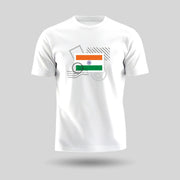 Tiranga Vintage Stamp | Round Neck Unisex T-Shirt | Pure Cotton Luv My India Fashion | Patriotic T-Shirt
