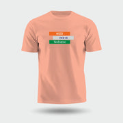 Bharat, India, Hindustan In Tiranga | Round Neck Unisex T-Shirt | Pure Cotton Luv My India Fashion | Patriotic T-Shirt