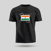 Tiranga Vintage Stamp | Round Neck Unisex T-Shirt | Pure Cotton Luv My India Fashion | Patriotic T-Shirt