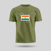 Tiranga Vintage Stamp | Round Neck Unisex T-Shirt | Pure Cotton Luv My India Fashion | Patriotic T-Shirt