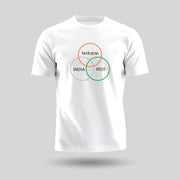 Hindustan, India, Bharat | Round Neck Unisex T-Shirt | Pure Cotton Luv My India Fashion | Patriotic T-Shirt