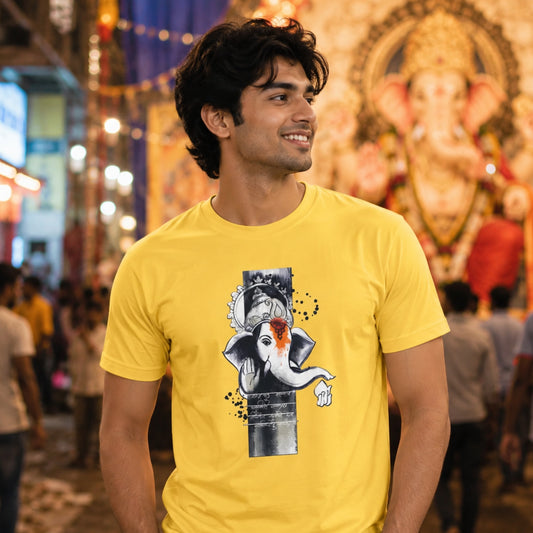 Your Name Artistic Ganesh Unisex T-Shirt | Customisable