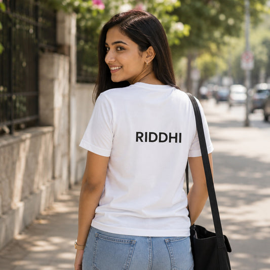 Your Name Tricolour Ganesh Calligraphy Unisex T-Shirt | Customisable
