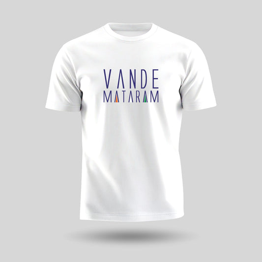 Vande Mataram | Patriotic Curated Combo | Round Neck Pure Cotton White Unisex T-Shirt | 2.5x2.5 CM Round Badges | 14x16 Inch Cotton Canvas Tote Bag