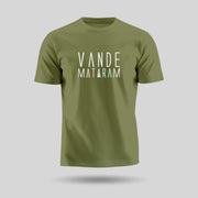 Stylised Vande Mataram | Round Neck Unisex T-Shirt | Pure Cotton Luv My India Fashion | Patriotic T-Shirt