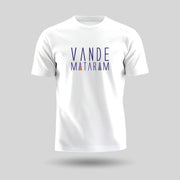 Stylised Vande Mataram | Round Neck Unisex T-Shirt | Pure Cotton Luv My India Fashion | Patriotic T-Shirt