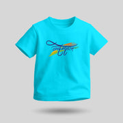 Vande Mataram And Tricolour | Patriotic Curated Combo | Round Neck Pure Cotton Maroon Unisex T-Shirt | Round Neck Pure Cotton Blue Kids' T-Shirt | 2.5x2.5 CM Round Badges