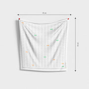 Bharat | Luv My India Bemberg Silk Pocket Square | Digital Print 33x33 CM Patriotic Premium Pocket Square