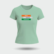 Bharat, India, Hindustan In Tiranga | Round Neck Women’s T-Shirt | Pure Cotton Luv My India Fashion | Patriotic T-Shirt