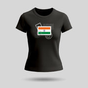 Tiranga Vintage Stamp | Round Neck Women’s T-Shirt | Pure Cotton Luv My India Fashion | Patriotic T-Shirt