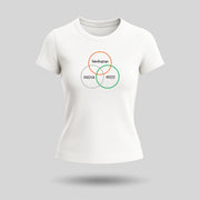 Hindustan, India, Bharat | Round Neck Women’s T-Shirt | Pure Cotton Luv My India Fashion | Patriotic T-Shirt