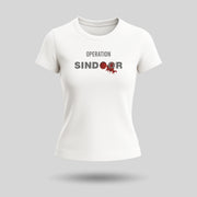 Operation Sindoor Design | Round Neck Women’s T-Shirt | Pure Cotton Luv My India Fashion | Patriotic T-Shirt