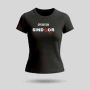 Operation Sindoor Design | Round Neck Women’s T-Shirt | Pure Cotton Luv My India Fashion | Patriotic T-Shirt