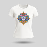 National Symbols | Round Neck Women’s T-Shirt | Pure Cotton Luv My India Fashion | Patriotic T-Shirt