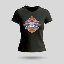 National Symbols | Round Neck Women’s T-Shirt | Pure Cotton Luv My India Fashion | Patriotic T-Shirt