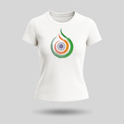 Tiranga Themed | Round Neck Women’s T-Shirt | Pure Cotton Luv My India Fashion | Patriotic T-Shirt