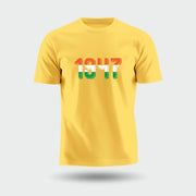 1947 | Round Neck Unisex T-Shirt | Pure Cotton Luv My India Fashion | Tiranga / Tricolour Patriotic T-Shirt