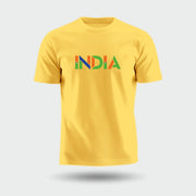 India In Tricolour | Round Neck Unisex T-Shirt | Pure Cotton Luv My India Fashion | Patriotic T-Shirt