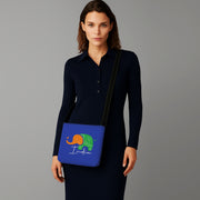 Gift Hamper | Luv My India Gift Hamper For Corporate & Personal Gifting | 8.5 Inch Black And Golden Ashoka Stambh | Tiranga Elephant Sling Bag | National Symbols Pocket Square and Scarf Combo | Khadi Tiranga 3x2 Table Plate