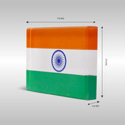 Tiranga Paperweight | Luv My India Acrylic 3.5x2.5 Inch Patriotic Paperweight