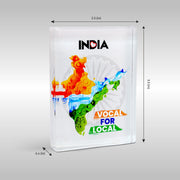 Vocal For Local Paperweight | Luv My India Acrylic 2.5x3.5 Inch Patriotic Paperweight