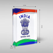 Satyamev Jayate Paperweight | Luv My India Acrylic 2.5x3.5  Inch Patriotic Paperweight